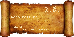 Kocs Bettina névjegykártya